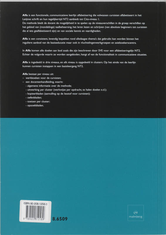 Achterkant van Werkboek