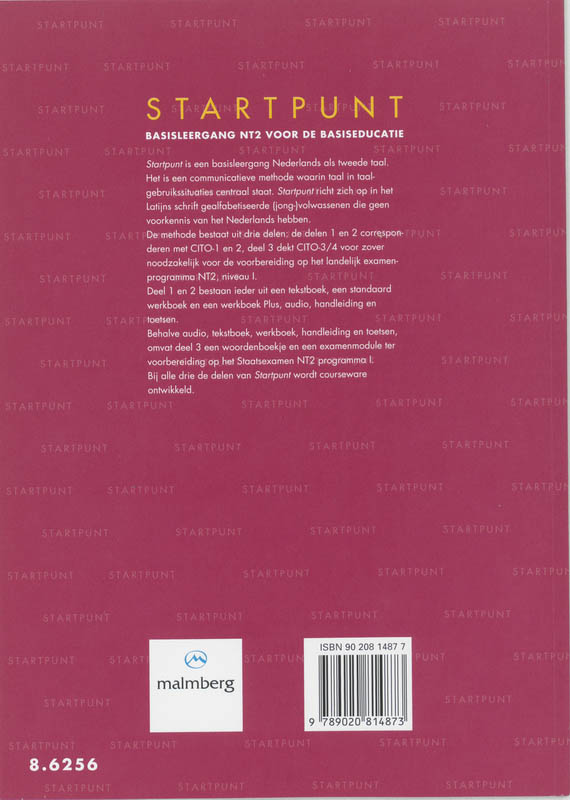 Achterkant van Tekstboek
