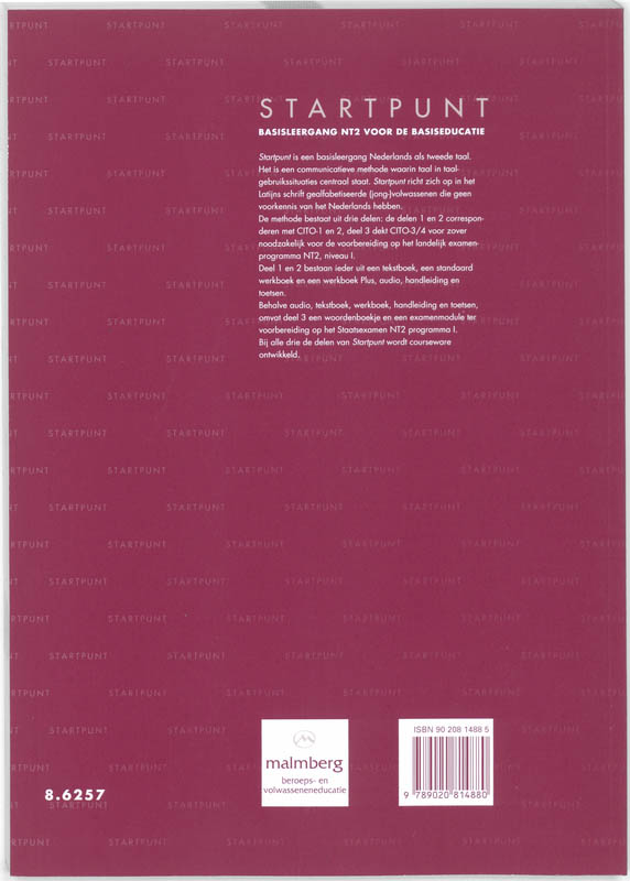 Achterkant van Werkboek