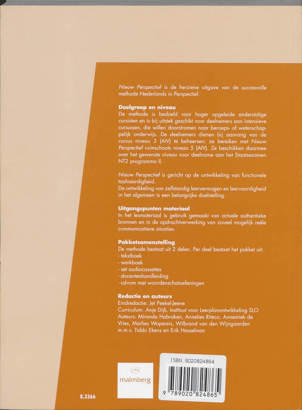 Achterkant van Werkboek