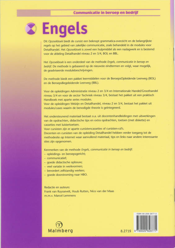 Achterkant van Opzoekboek