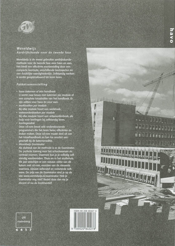 Achterkant van Werkboek