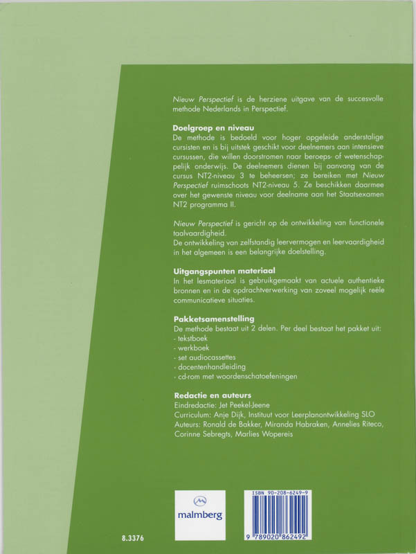Achterkant van Persoonlijk woordenboek