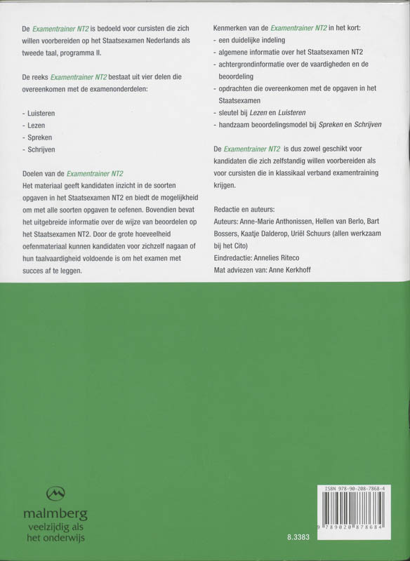 Achterkant van Schrijven