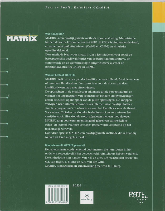Achterkant van Module 1+2+3 niveau 4