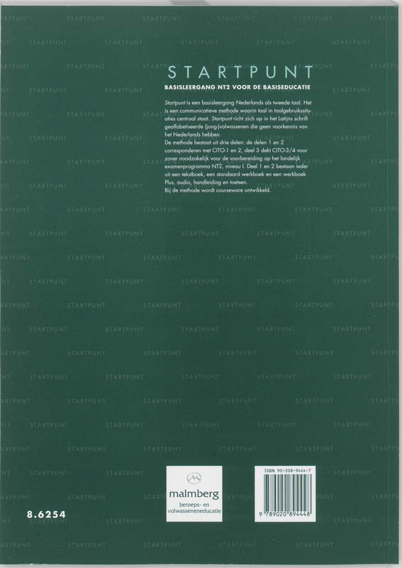 Achterkant van Werkboek