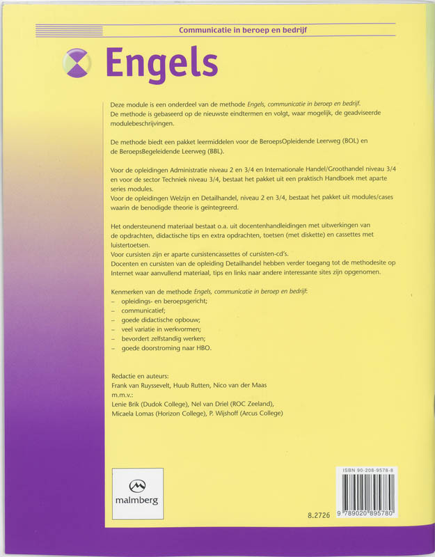Achterkant van Detailhandel niveau 2 leerjaar 1