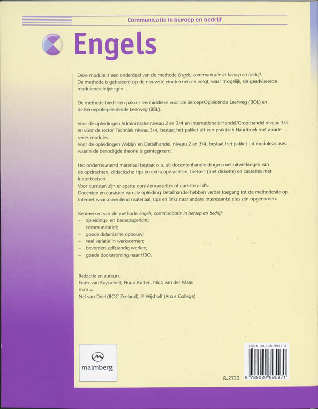 Achterkant van Detailhandel niveau 3/4 leerjaar 2