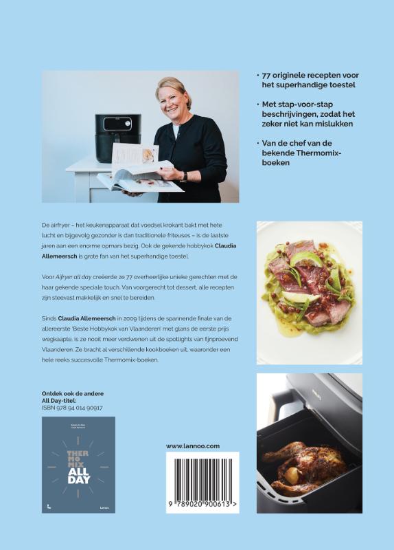 Achterkant van Airfryer all day