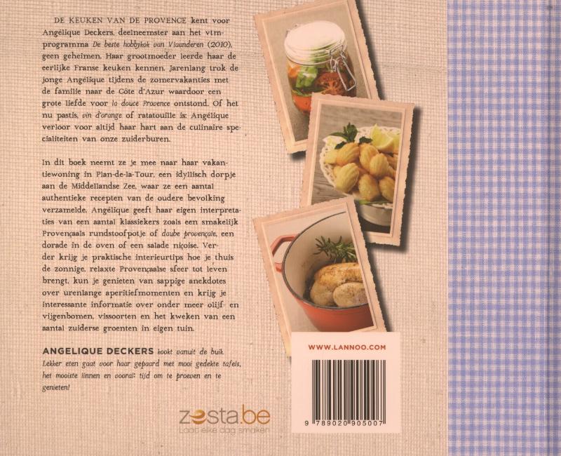 Achterkant van La cuisine d'Angelique