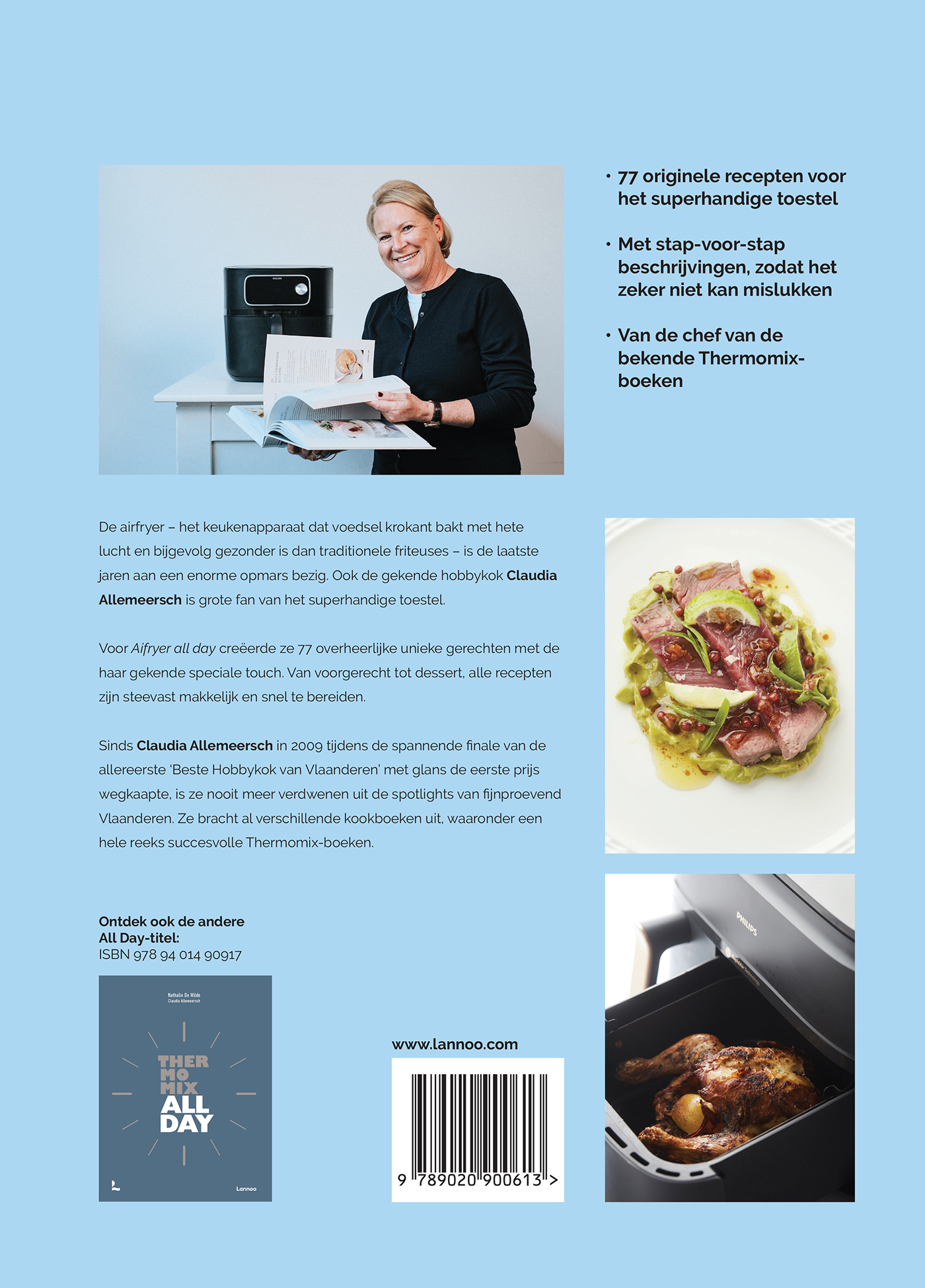 Achterkant van Airfryer all day