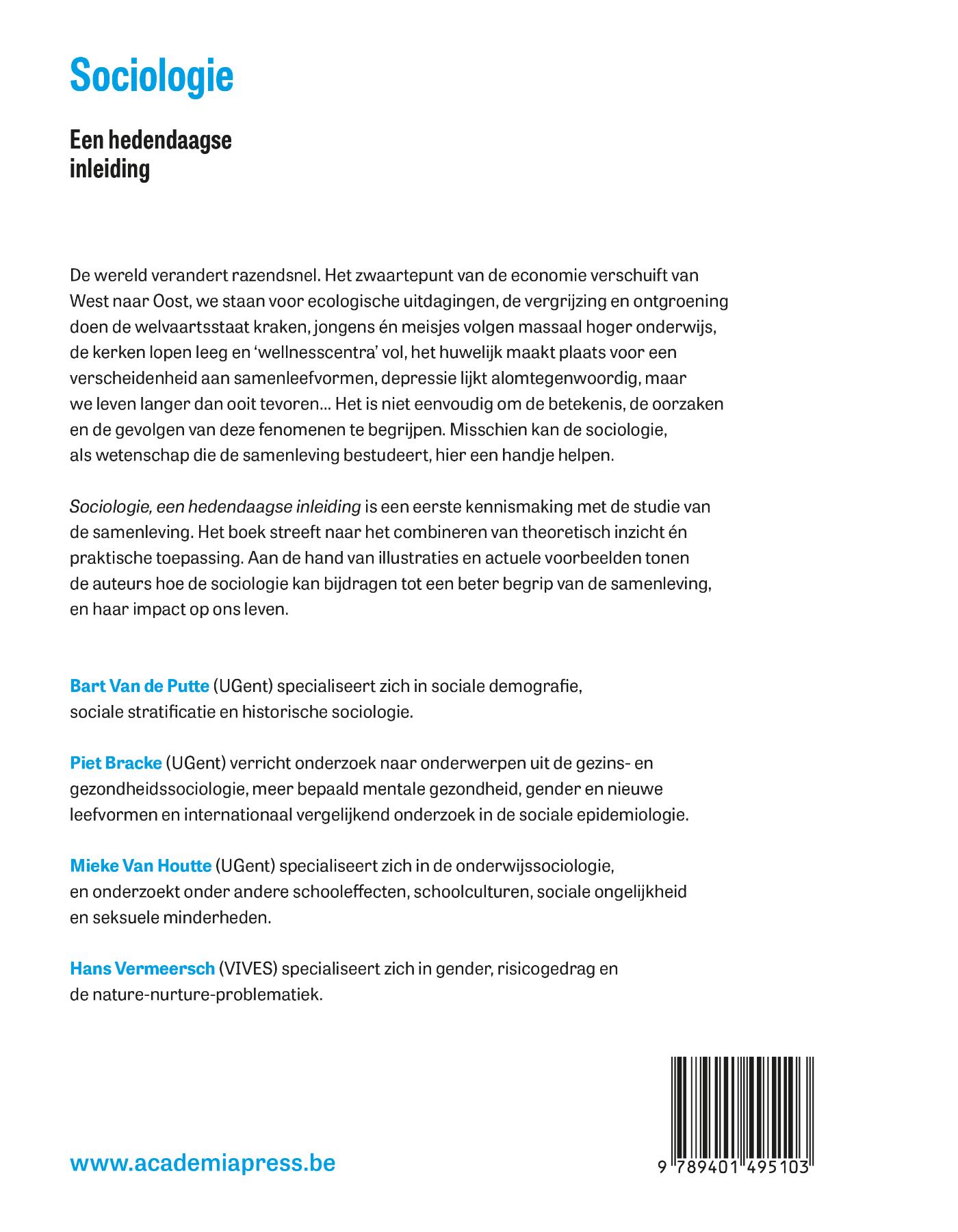 Achterkant van Sociologie