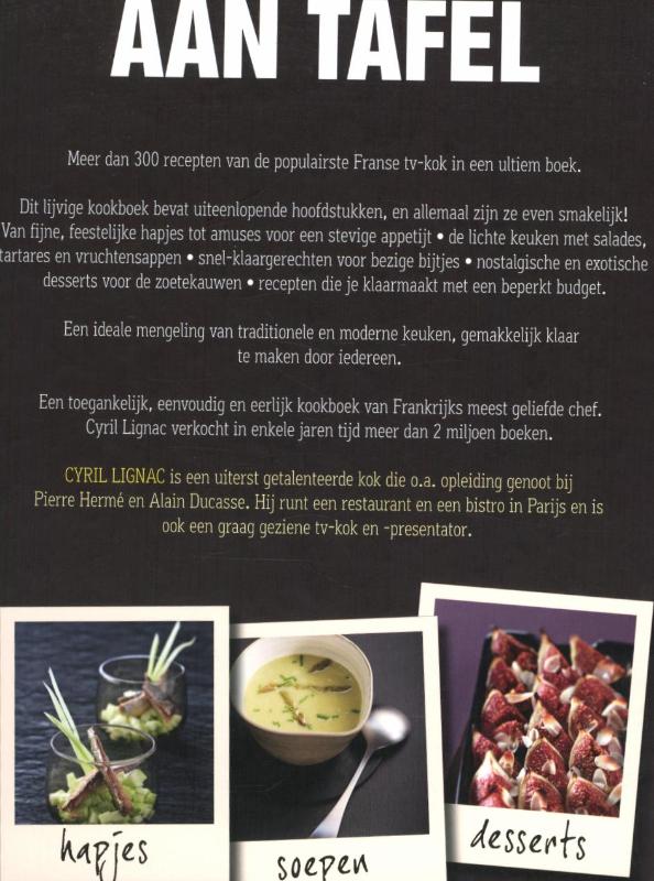 Achterkant van Aan tafel