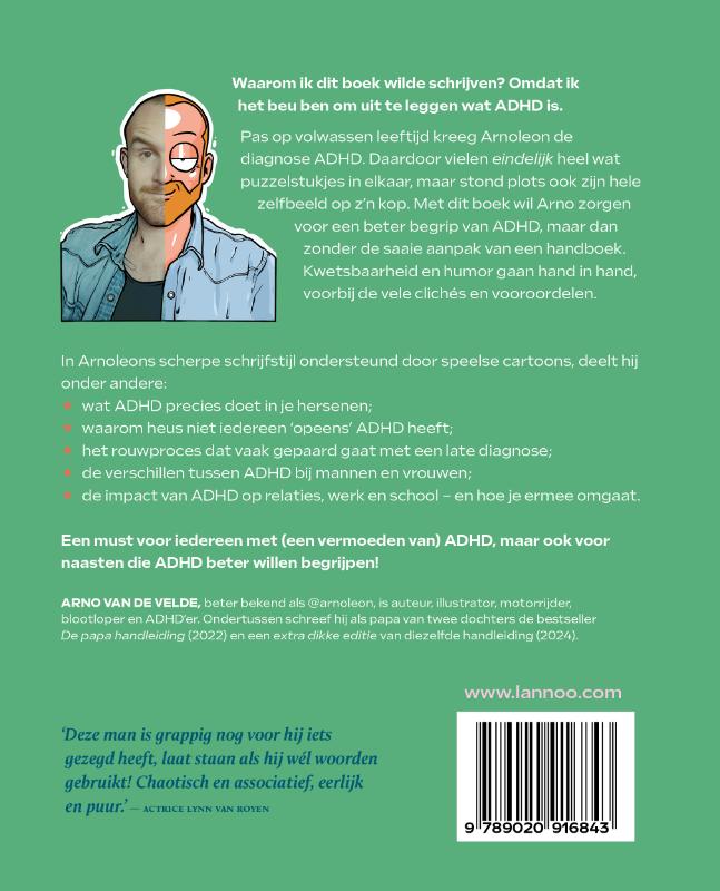 Achterkant van De ADHD handleiding van Arnoleon