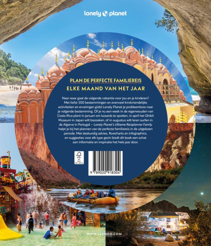 Achterkant van Lonely Planet’s ultieme reisplanner Family