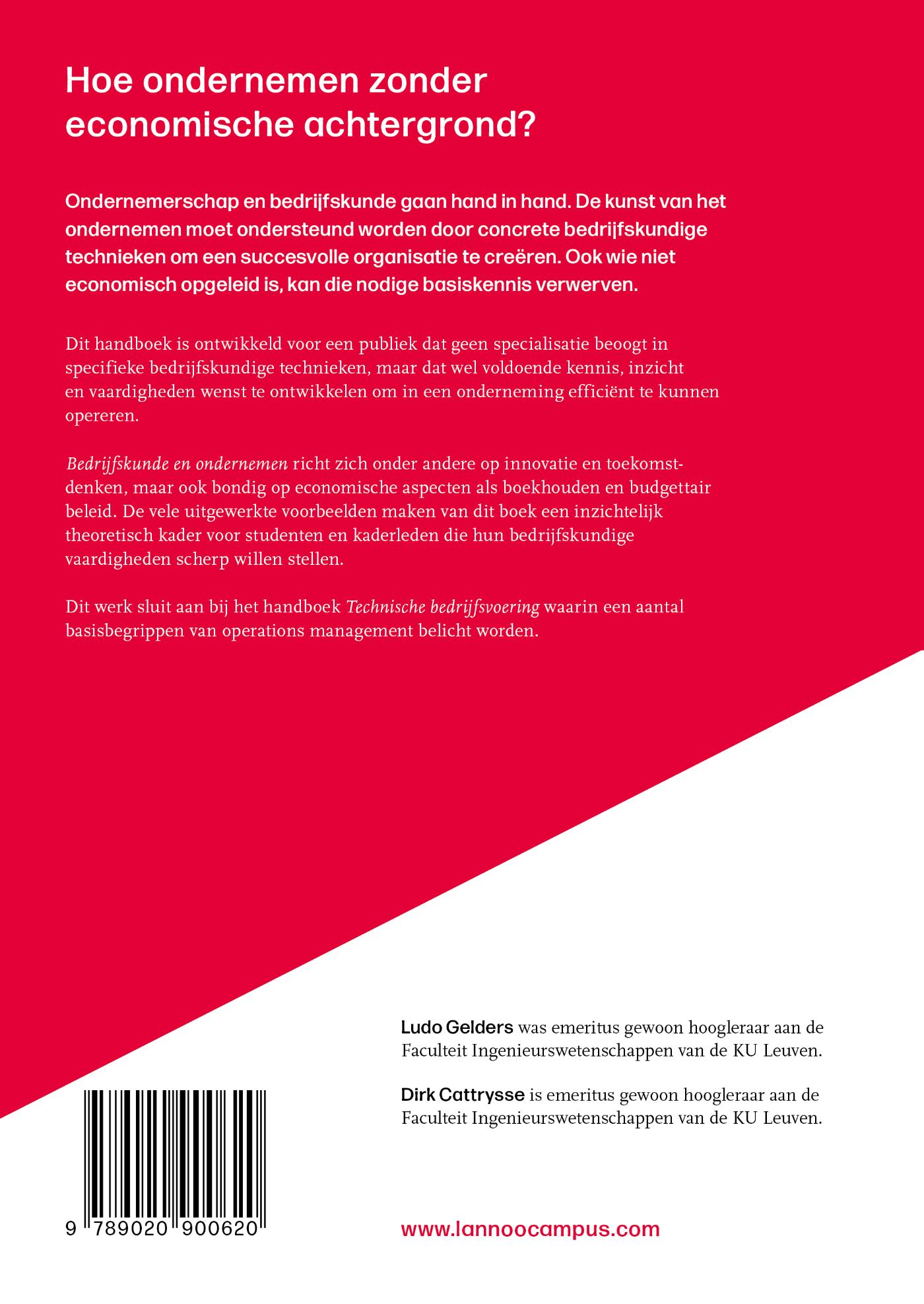 Achterkant van Bedrijfskunde en ondernemen - nieuwe editie