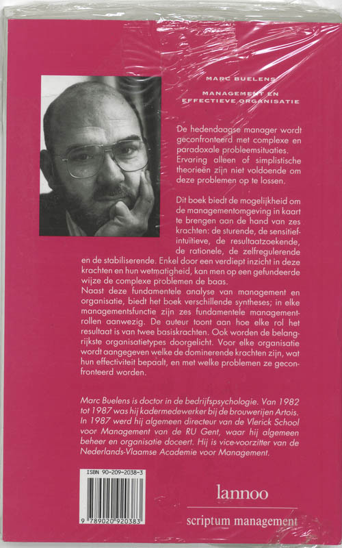 Achterkant van Management en effectieve organisatie