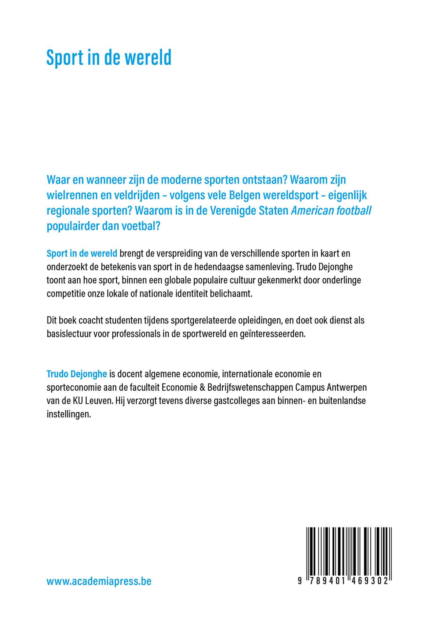Achterkant van Sport in de wereld
