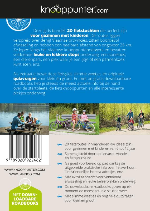 Achterkant van Fietsen met het hele gezin in Vlaanderen