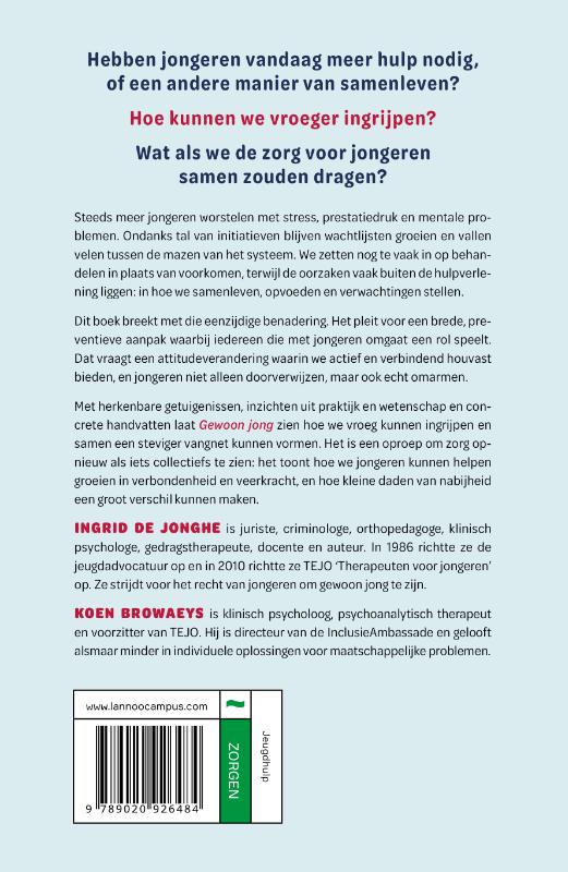 Achterkant van Gewoon jong