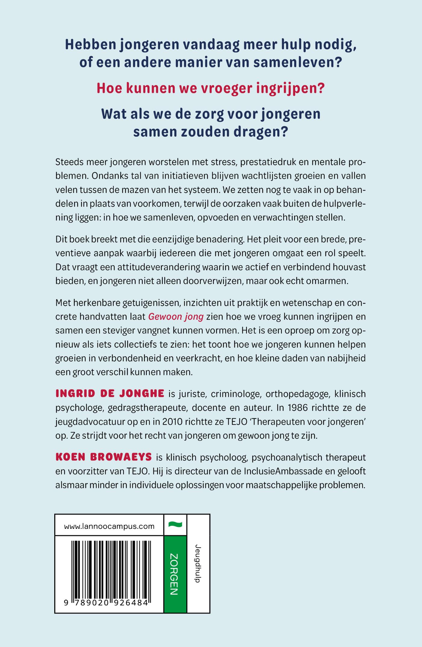 Achterkant van Gewoon jong