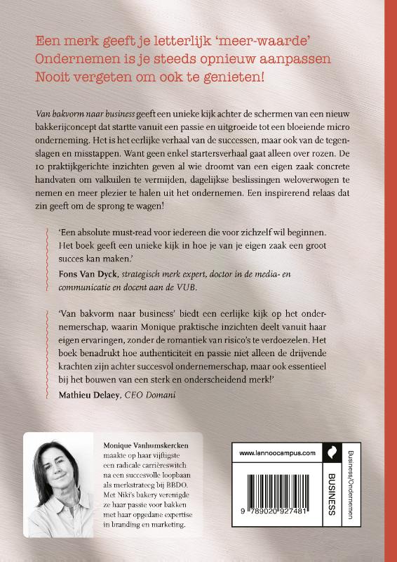 Achterkant van Van bakvorm naar business