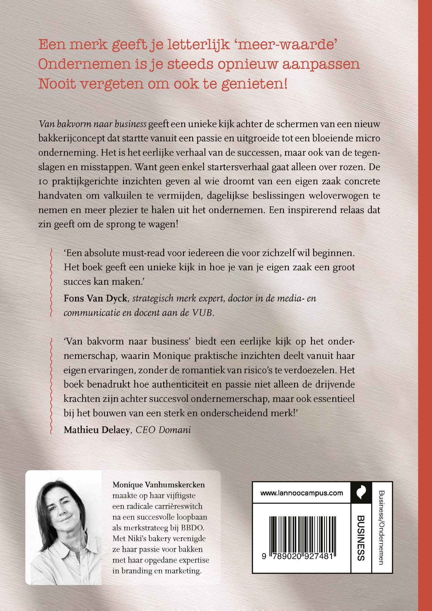 Achterkant van Van bakvorm naar business