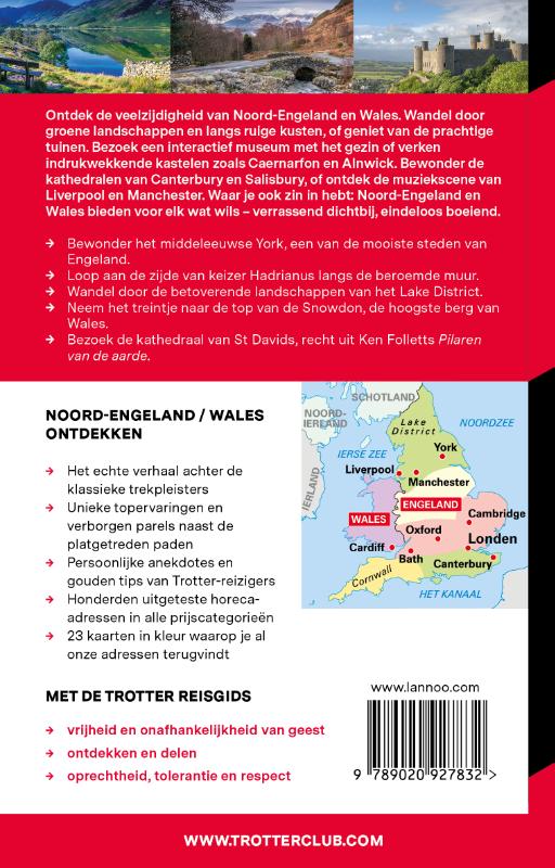 Achterkant van Trotter Noord-Engeland / Wales