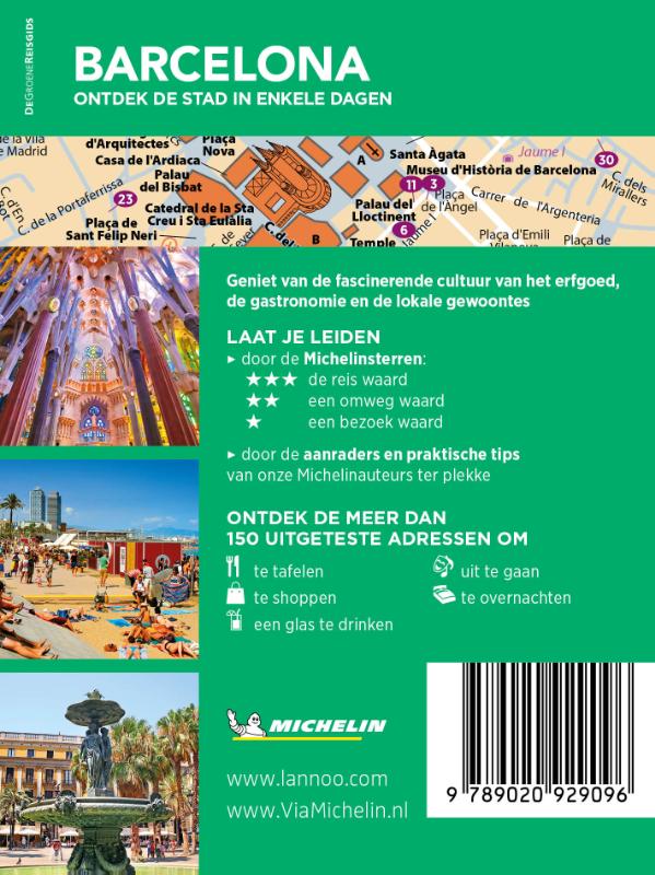 Achterkant van Michelin Reisgids Short Break Barcelona