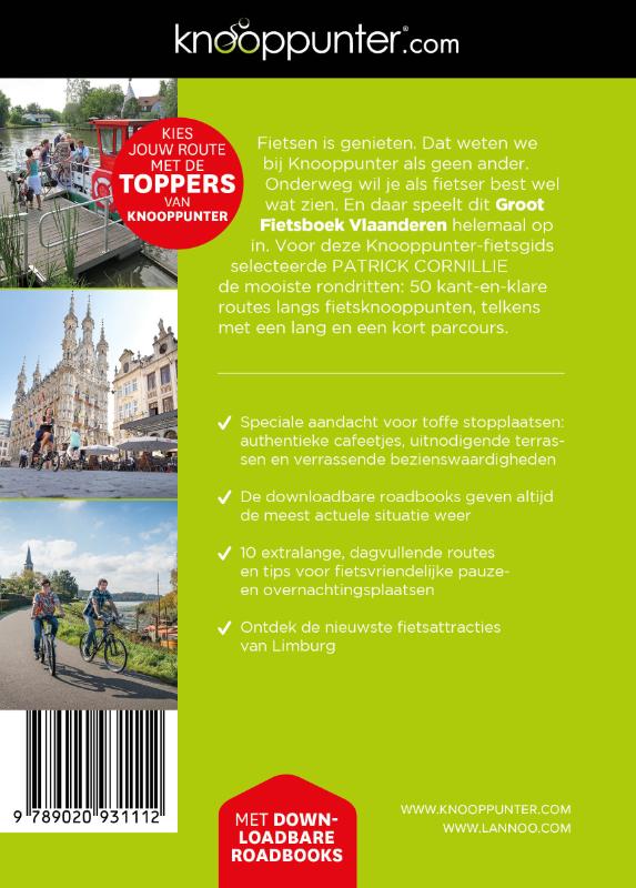 Achterkant van Groot fietsboek Vlaanderen