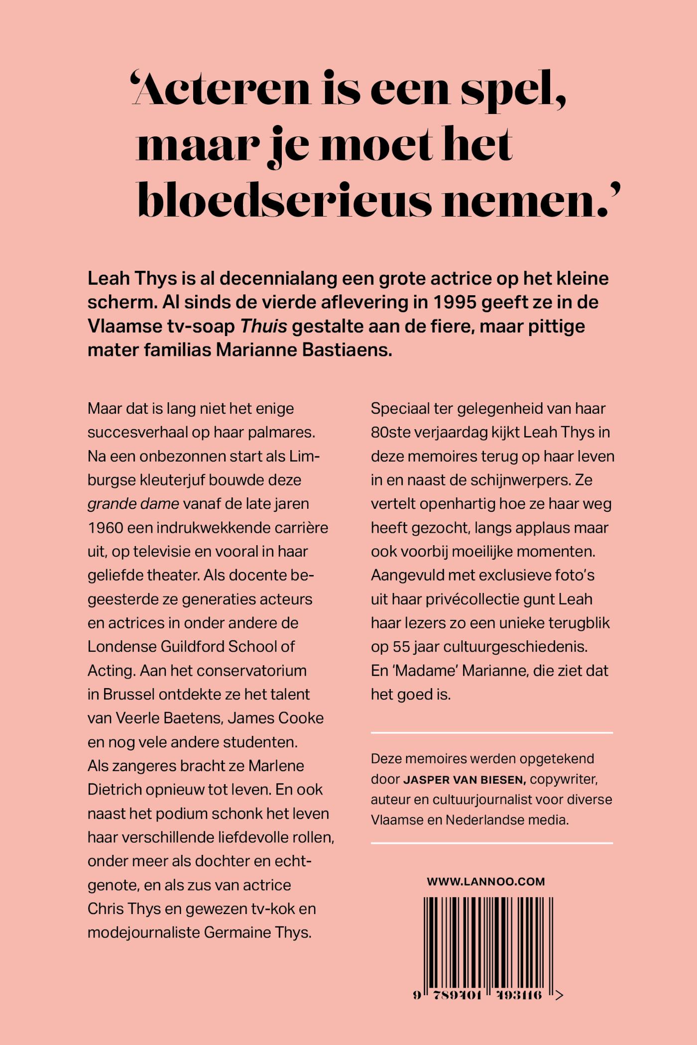 Achterkant van De rollen van mijn leven