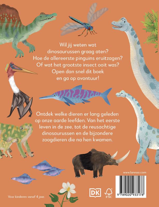 Achterkant van Mijn eerste bijzondere boek van dinosaurussen en andere prehistorische dieren