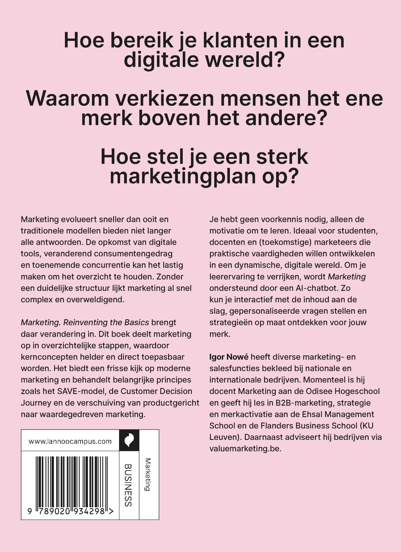 Achterkant van Marketing