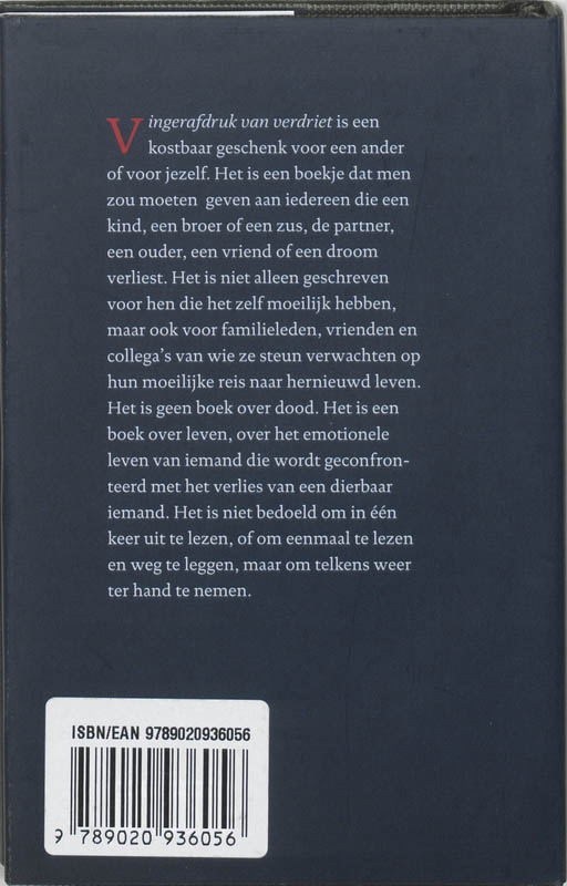 Achterkant van Vingerafdruk van verdriet