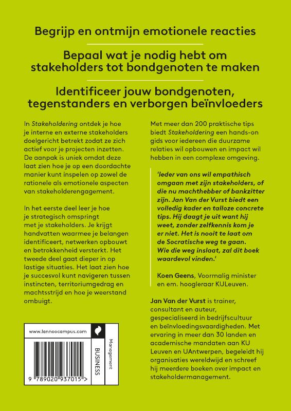 Achterkant van Stakeholdering