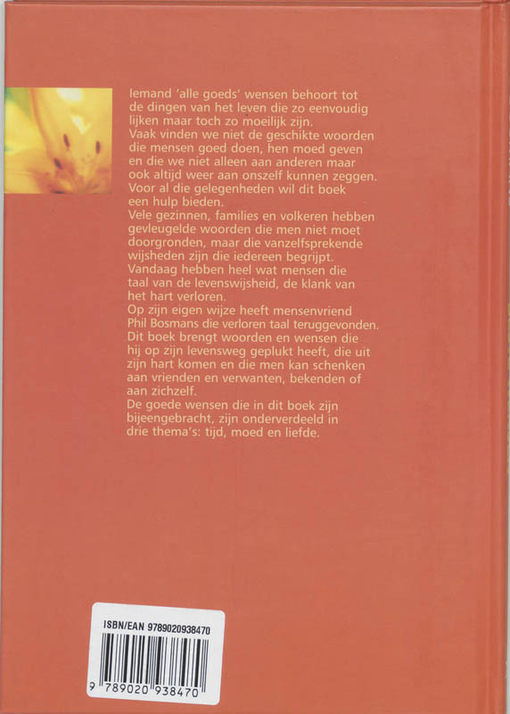 Achterkant van Beste wensen