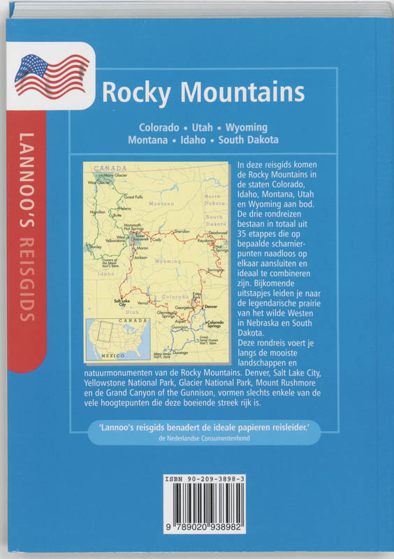 Achterkant van Rocky Mountains
