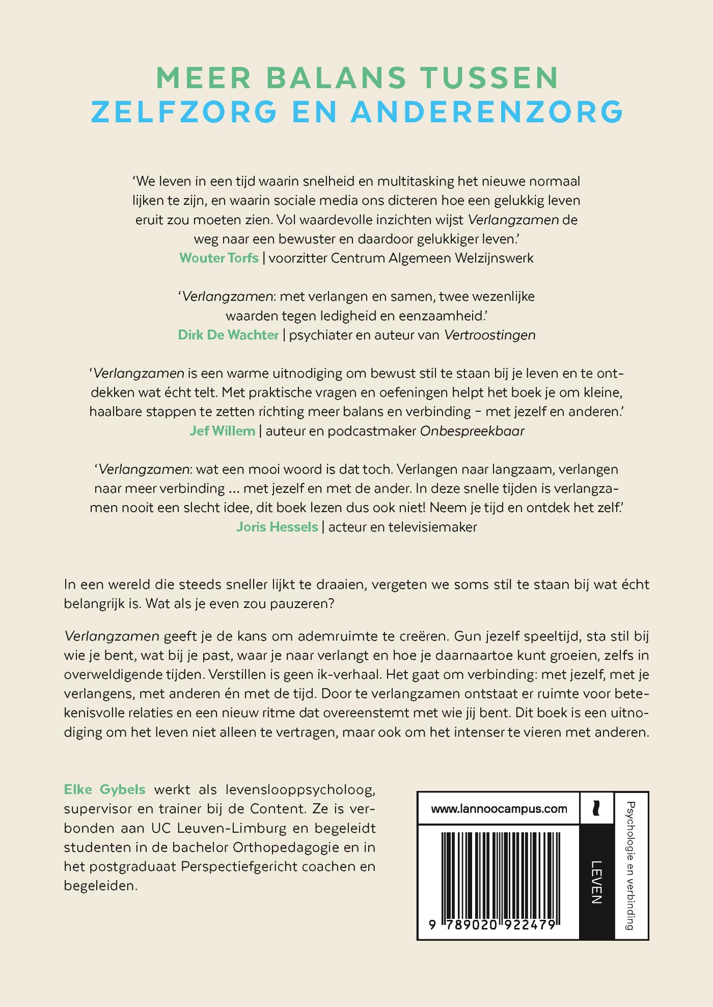 Achterkant van Verlangzamen