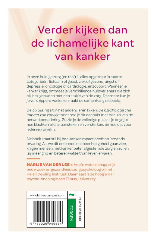 Achterkant van De psychologische impact van kanker