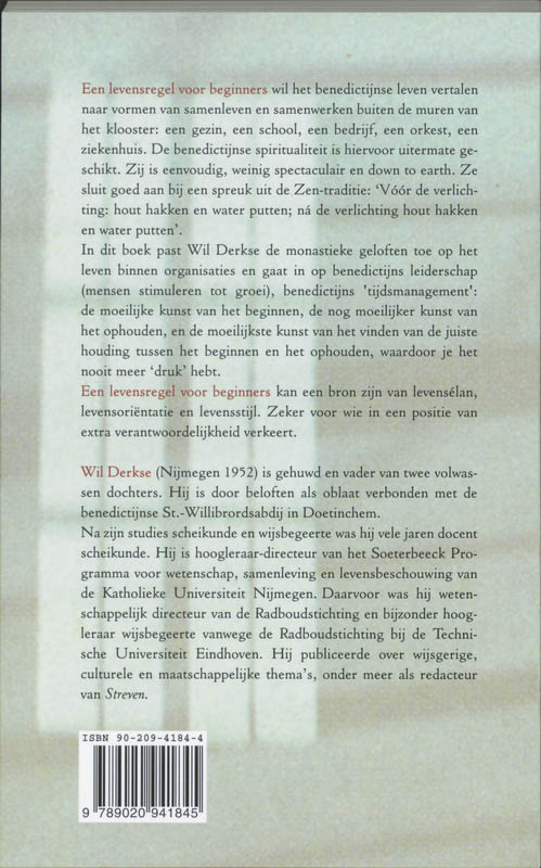 Achterkant van Een levensregel voor beginners