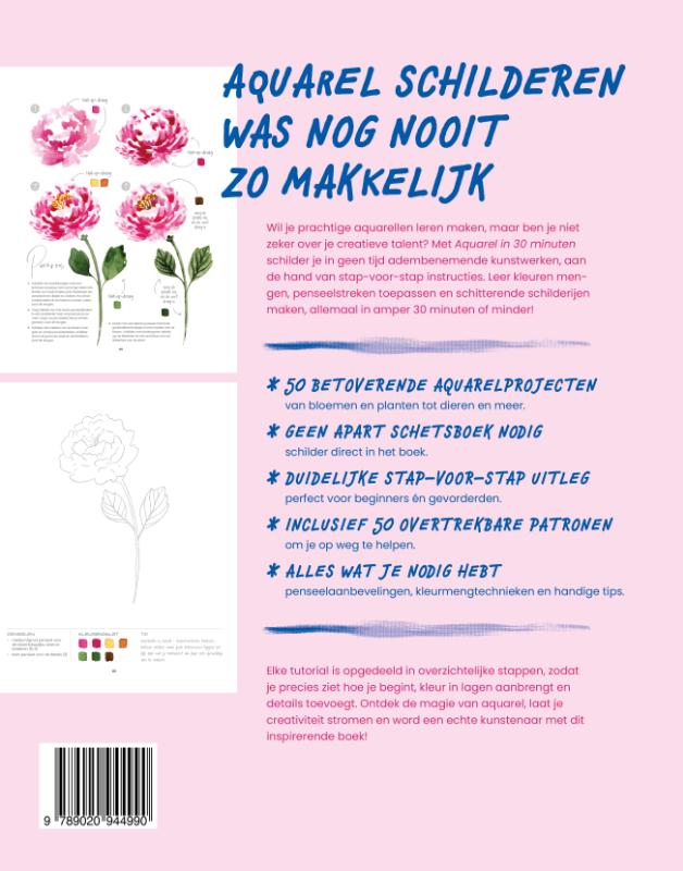 Achterkant van Aquarel in 30 minuten