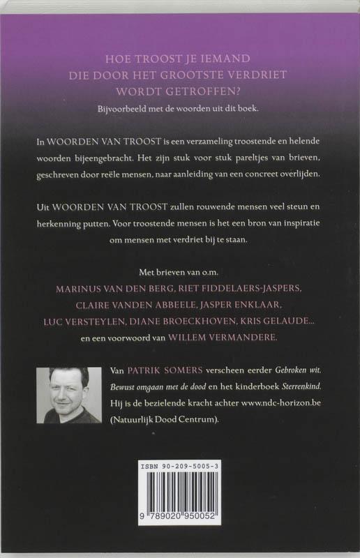 Achterkant van Woorden van troost
