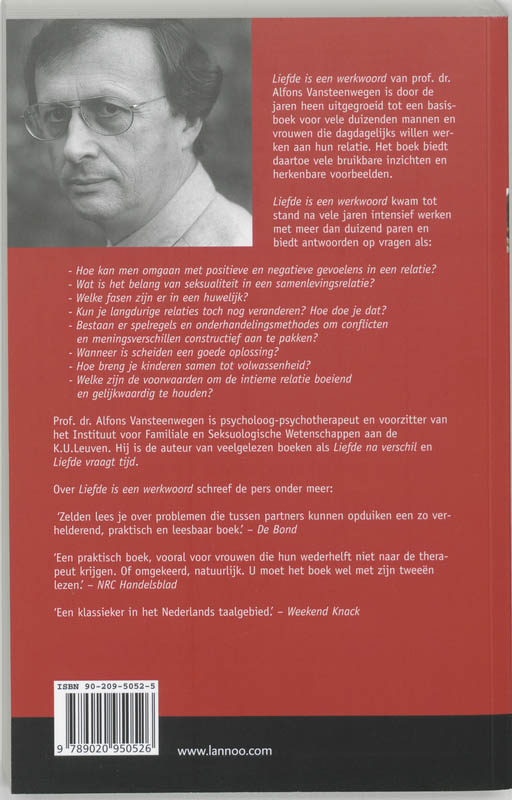 Achterkant van Liefde is een werkwoord