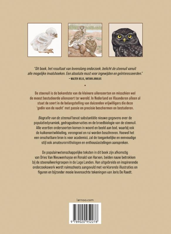 Achterkant van Biografie van de steenuil