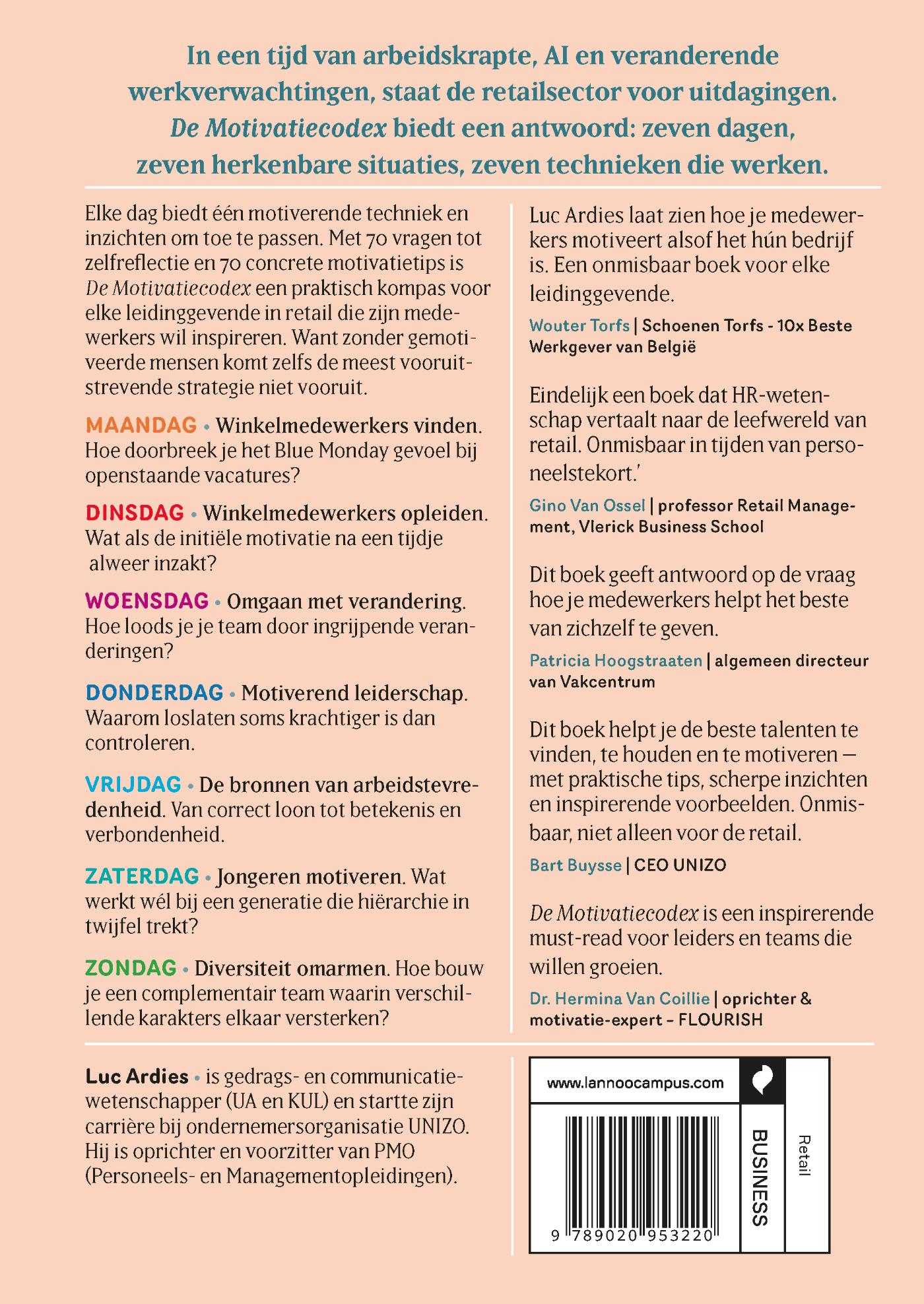Achterkant van De Motivatiecodex