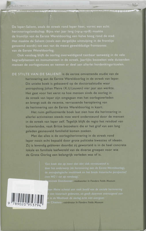 Achterkant van De stilte van de Salient