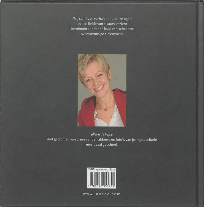 Achterkant van Alleen de liefde