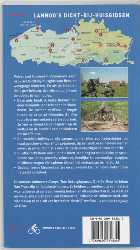 Achterkant van Fietsen met kinderen in Vlaanderen