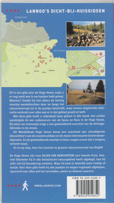 Achterkant van Wandelboek Hoge Venen