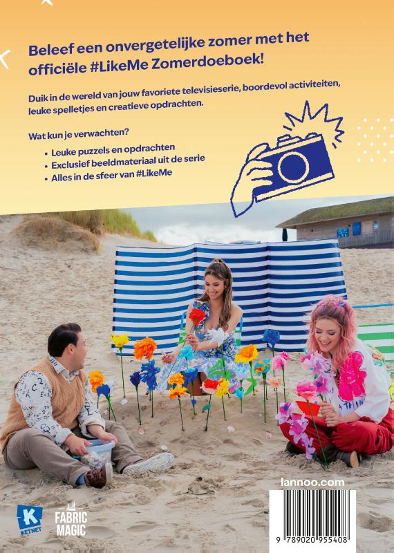 Achterkant van #LikeMe - Zomerdoeboek